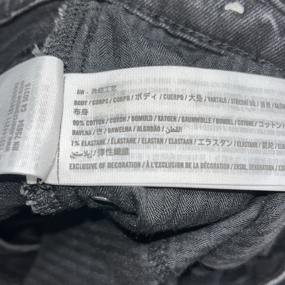 Abercrombie & Fitch Ankle Straight Ultra High Rise Distressed Jeans Black 31 12R - Picture 11 of 11